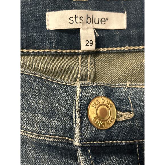 STS Blue Jeans Size 29 Christy Tapered Cropped Distressed High Rise NWT - Picture 5 of 9